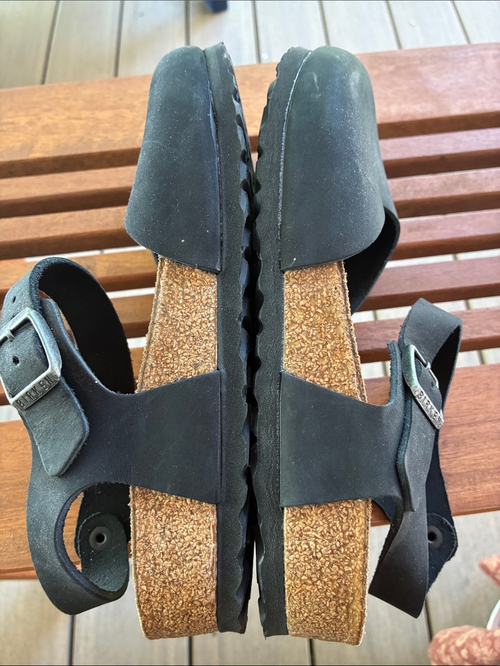 Birkenstock Messina Mary Jane sandals shoes in black nubuck leather - Picture 5 of 7